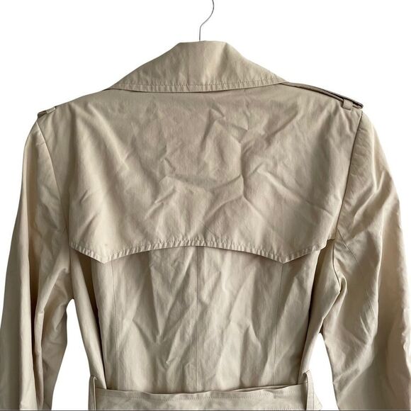 TEENFLO Canada Double Breasted Trench Coat Cream Tan 10 - Picture 5 of 11